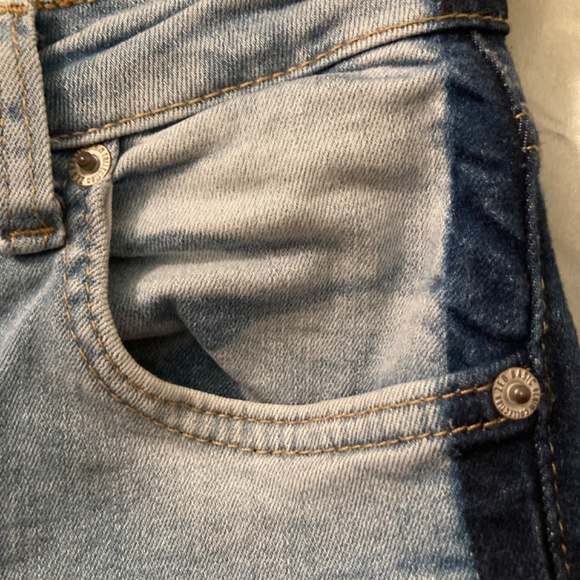 Zeo Basic Premium Tuxedo Stripe Skinny Distressed Hi Wst Jeans 26 Fit Lk 25 EUC - Picture 6 of 16